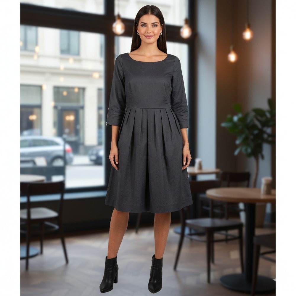 Marc New York Andrew Marc Dress Womens Size 8/10 Black 3/4 Sleeve Goth‎ Stretch